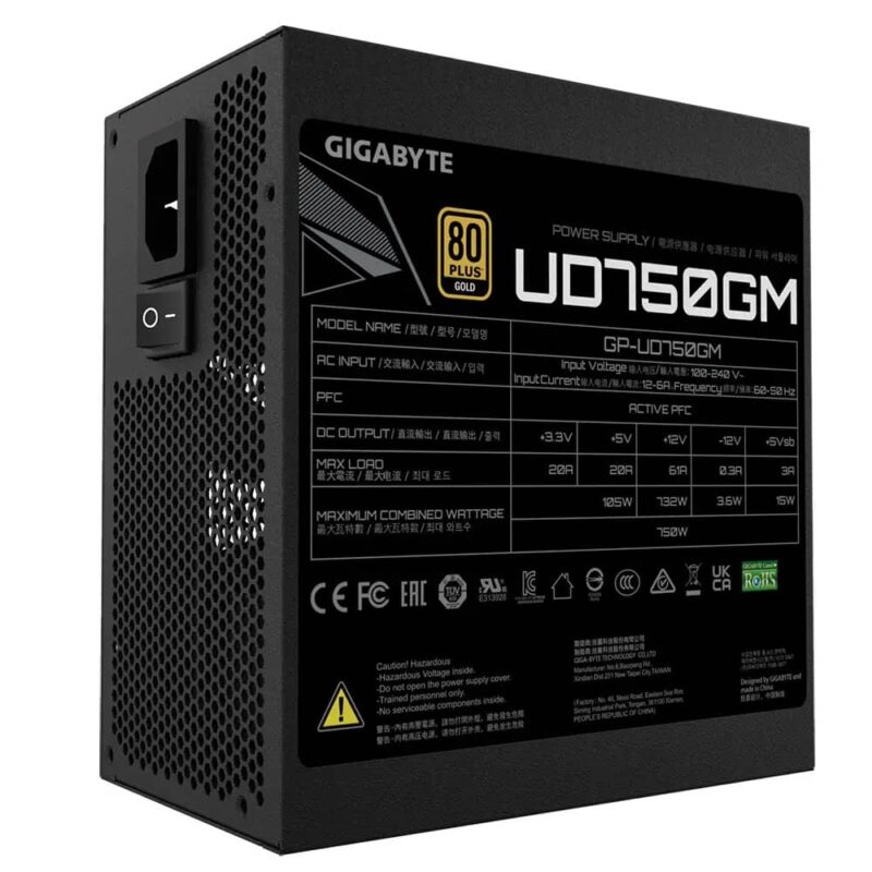 Gigabyte 750W ATX 12V v2.31 Fully Modular Power Supply